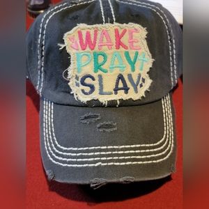 Distressed-look hat